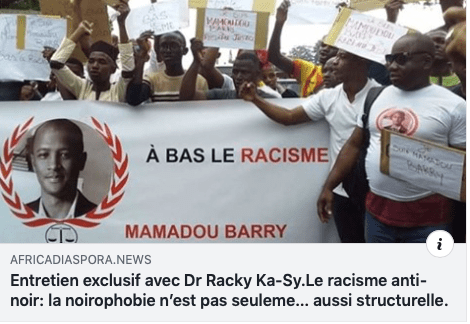 Interview – Africa Diaspora News sur la&nbsp;négrophobie